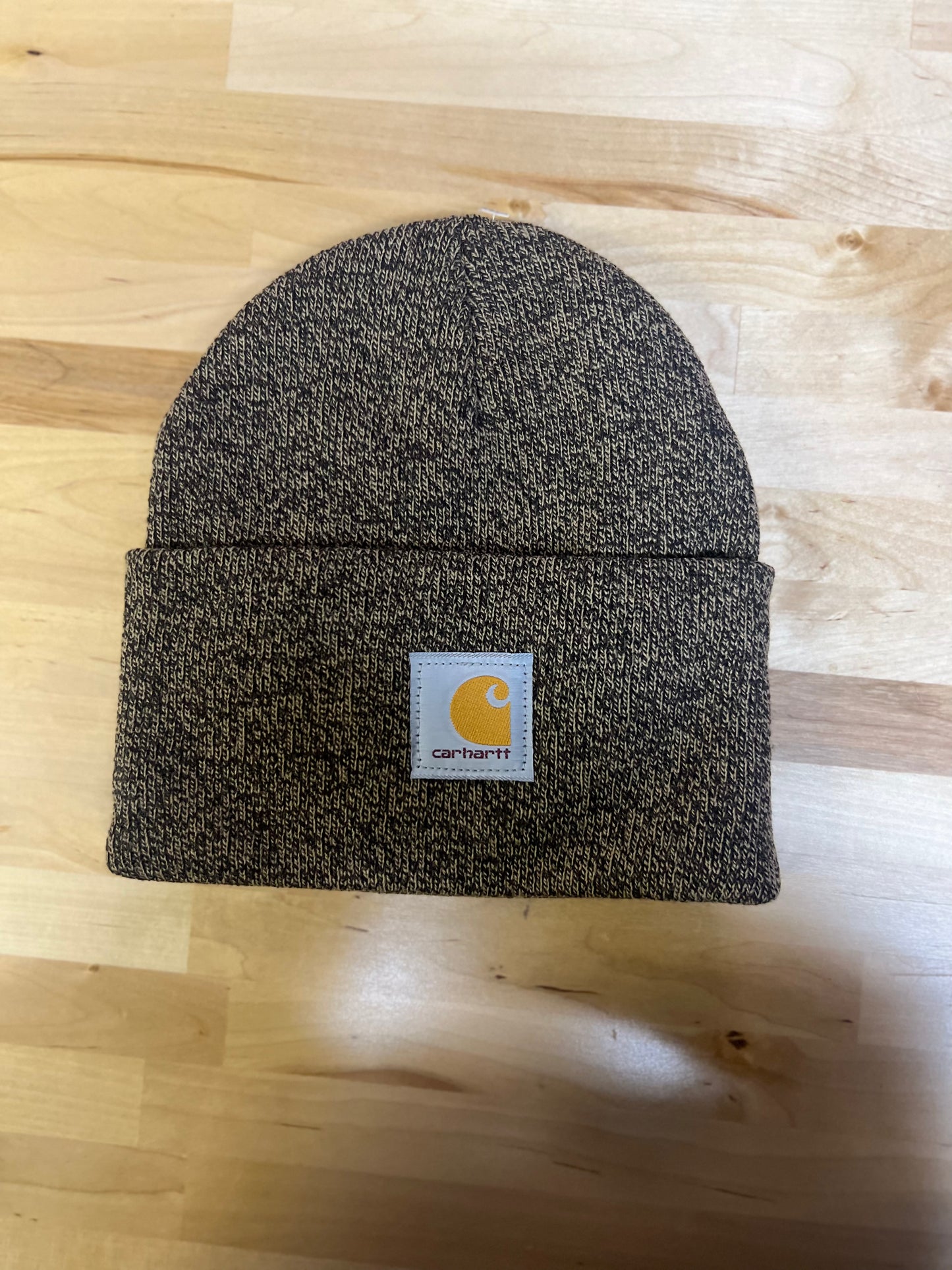 Carhartt Dark Brown Sandstone Knit Cuff Beanie