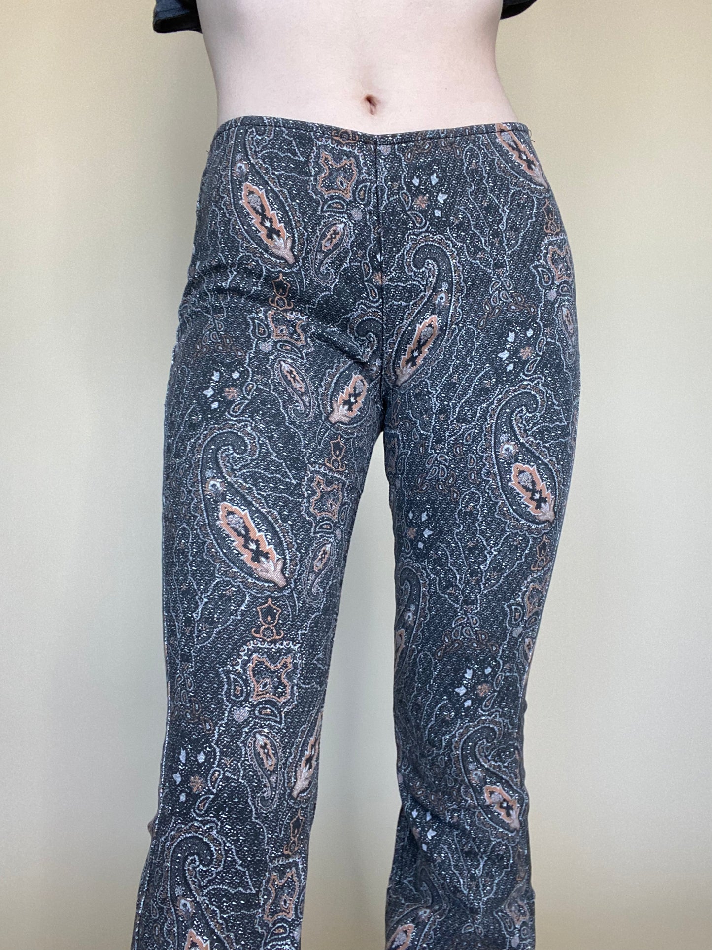 Final Sale✨Heidi Paisley Pull on Bell Bottoms