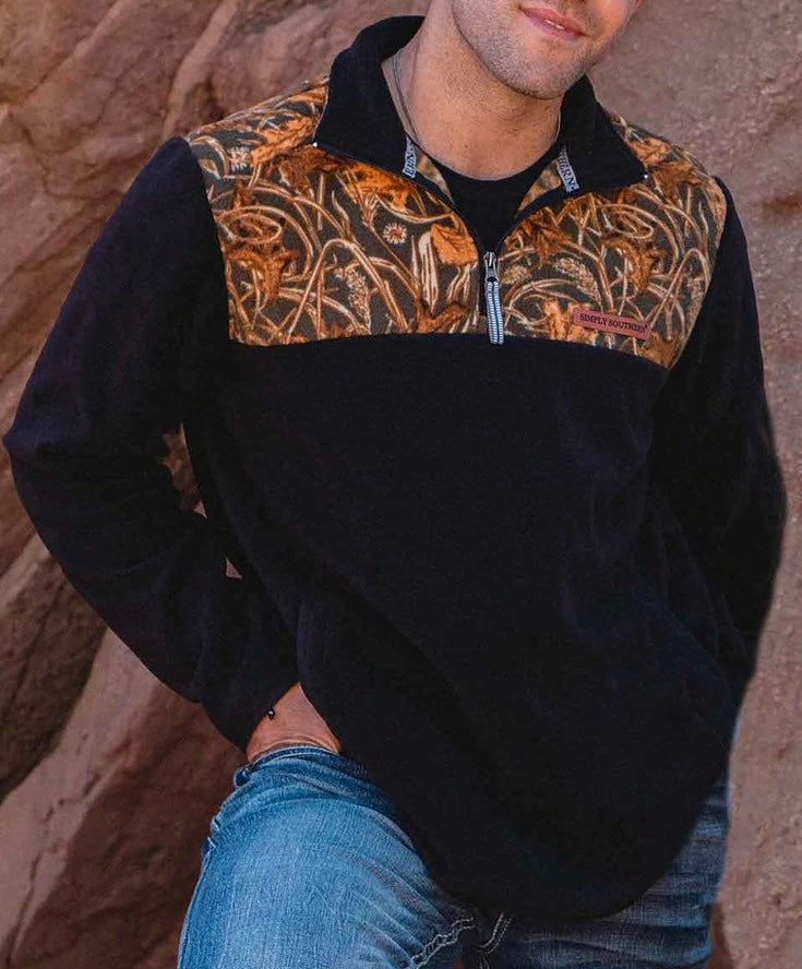 Final Sale ✨Simply Southern Men's Camo Fleece Pullover