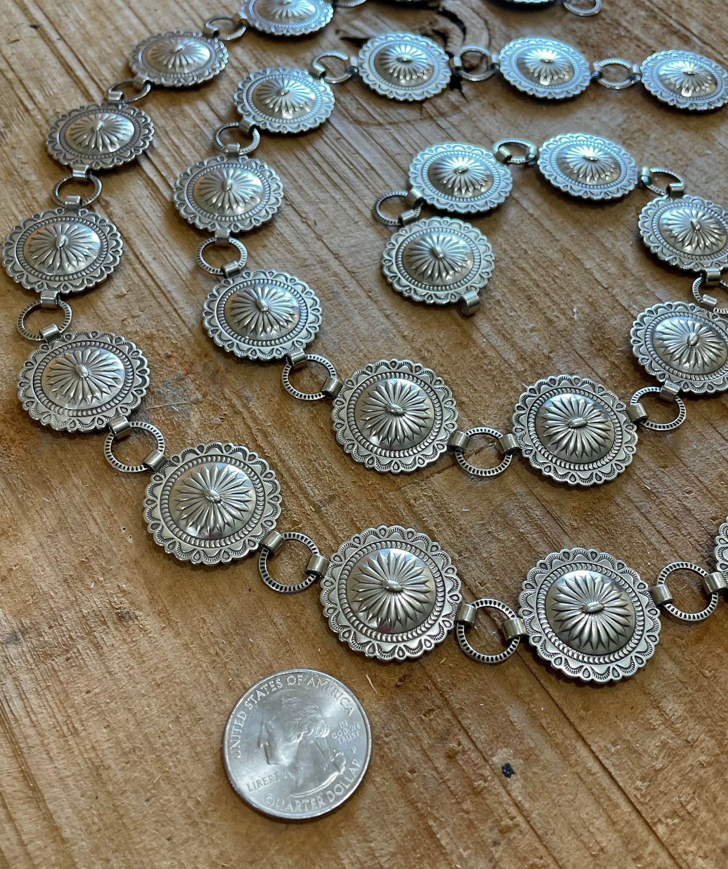 Sunburst Silver Petite Concho Belt