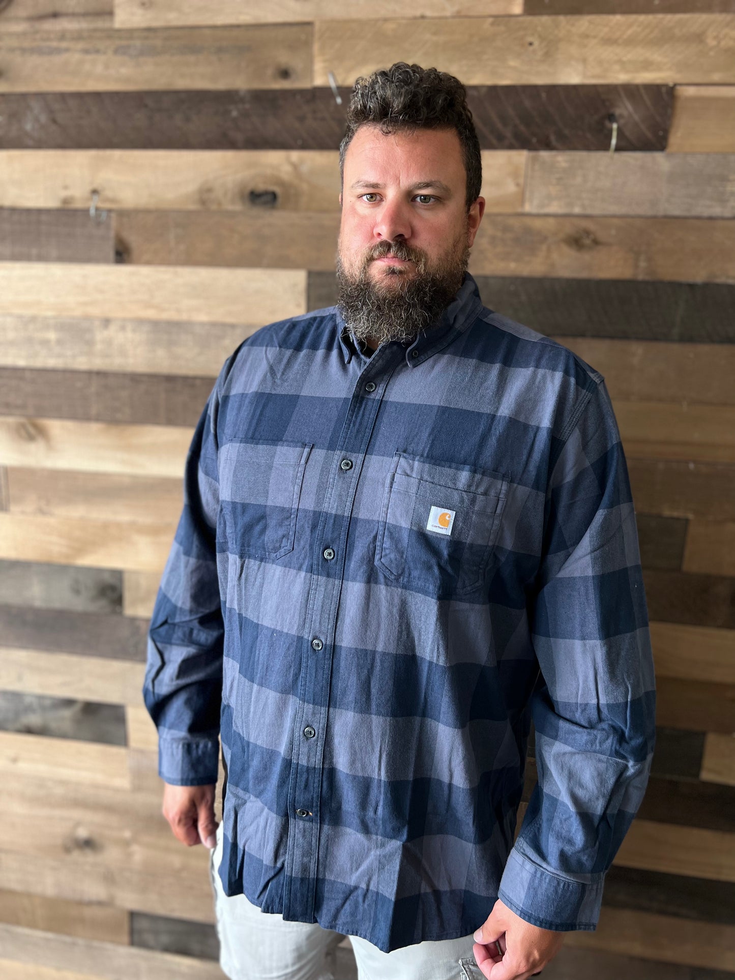 Carhartt Byron Midweight Flannel Long Sleeve Plaid Shirt