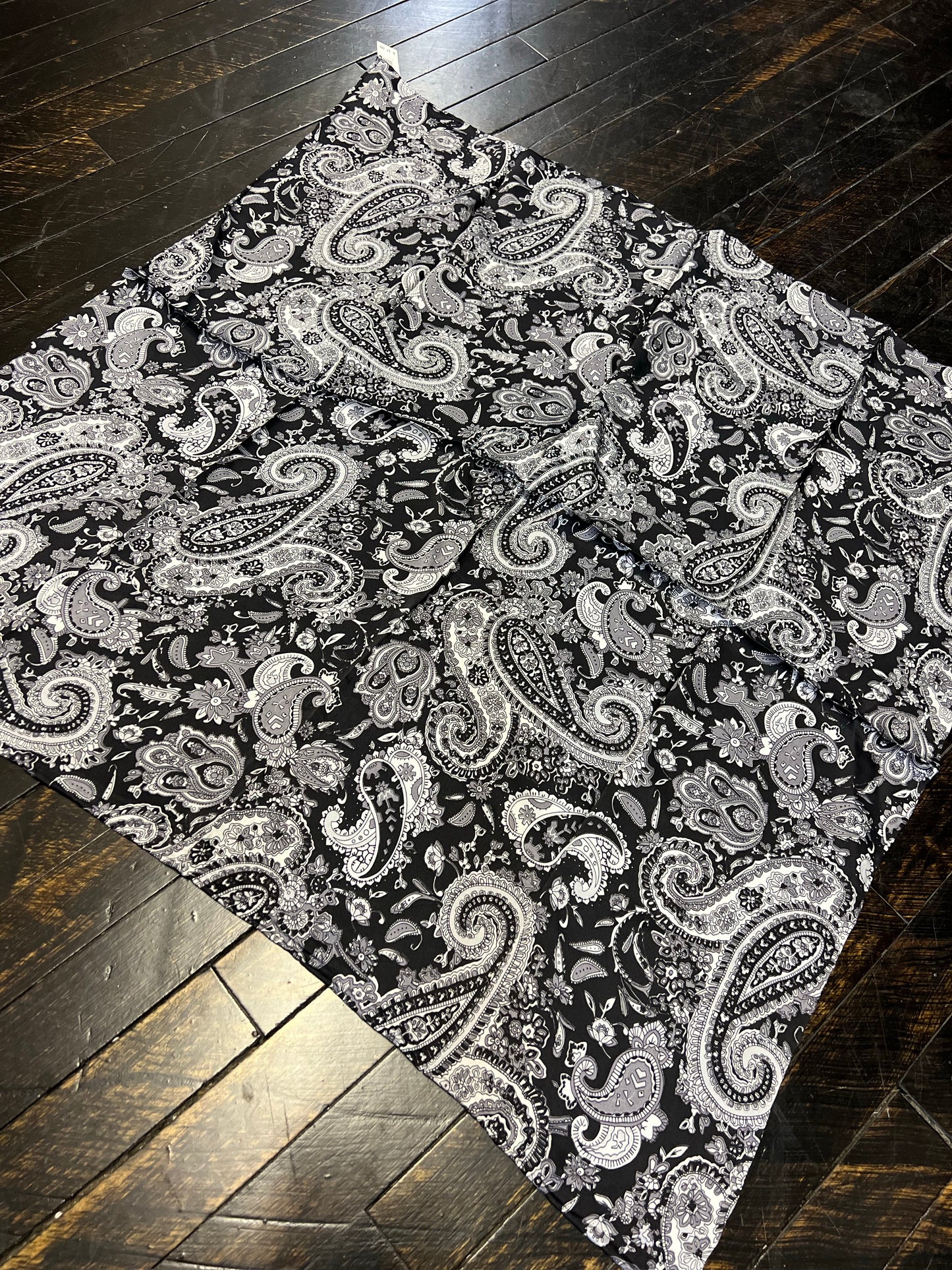 Shades of Black Paisley Wild Rag - full size