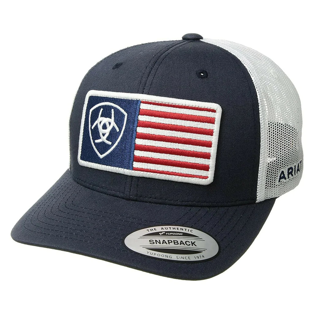 Ariat Navy USA Flag Patch SnapBack – Wiseman's Western