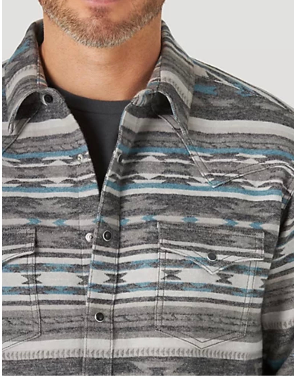 Final Sale✨Wrangler Retro Flannel Snap Black