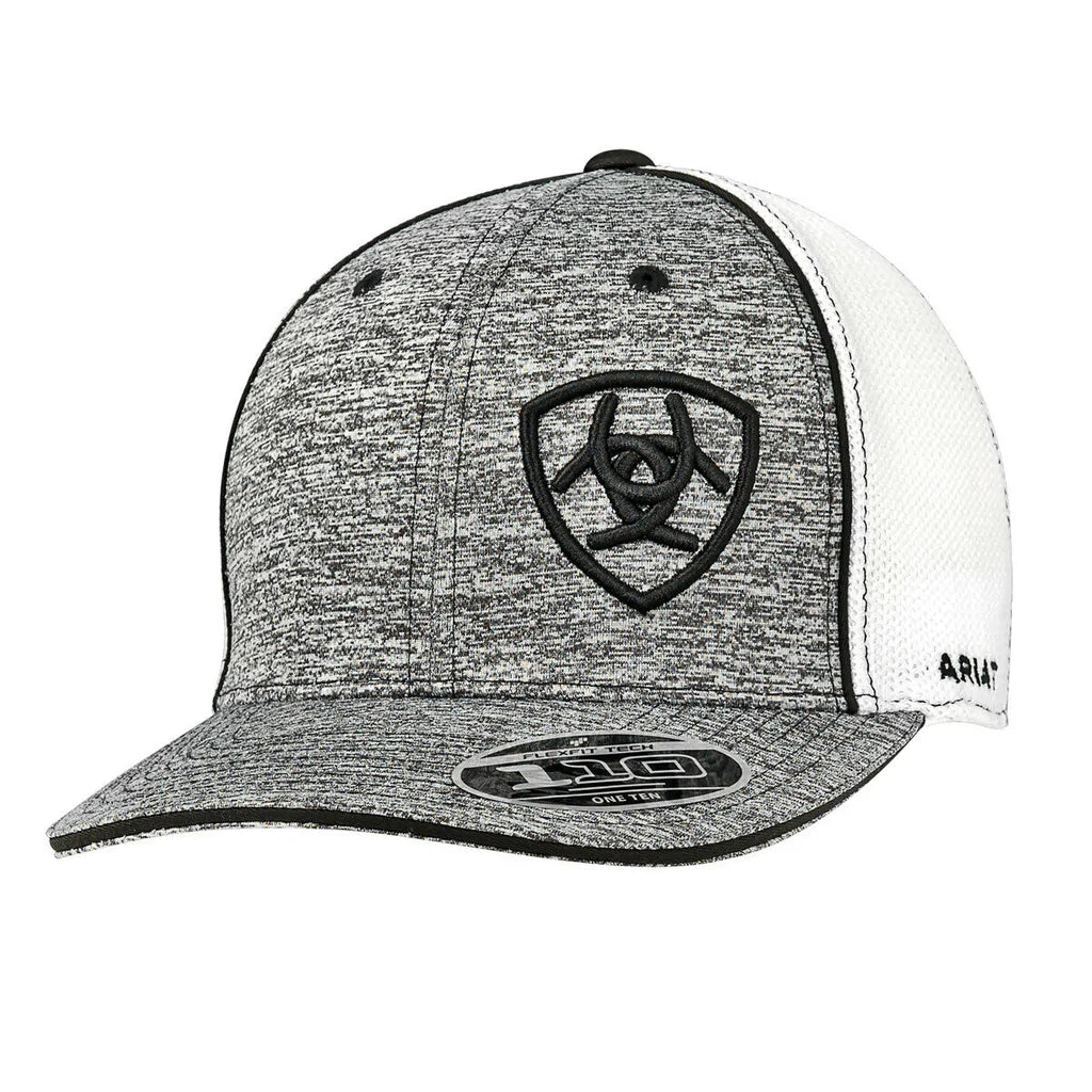 Ariat Heather Gray/Black Shield Logo SnapBack