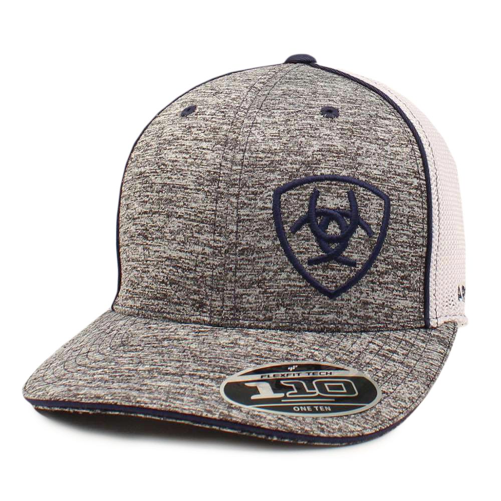 Ariat Heather Gray/Blue Shield Logo SnapBack