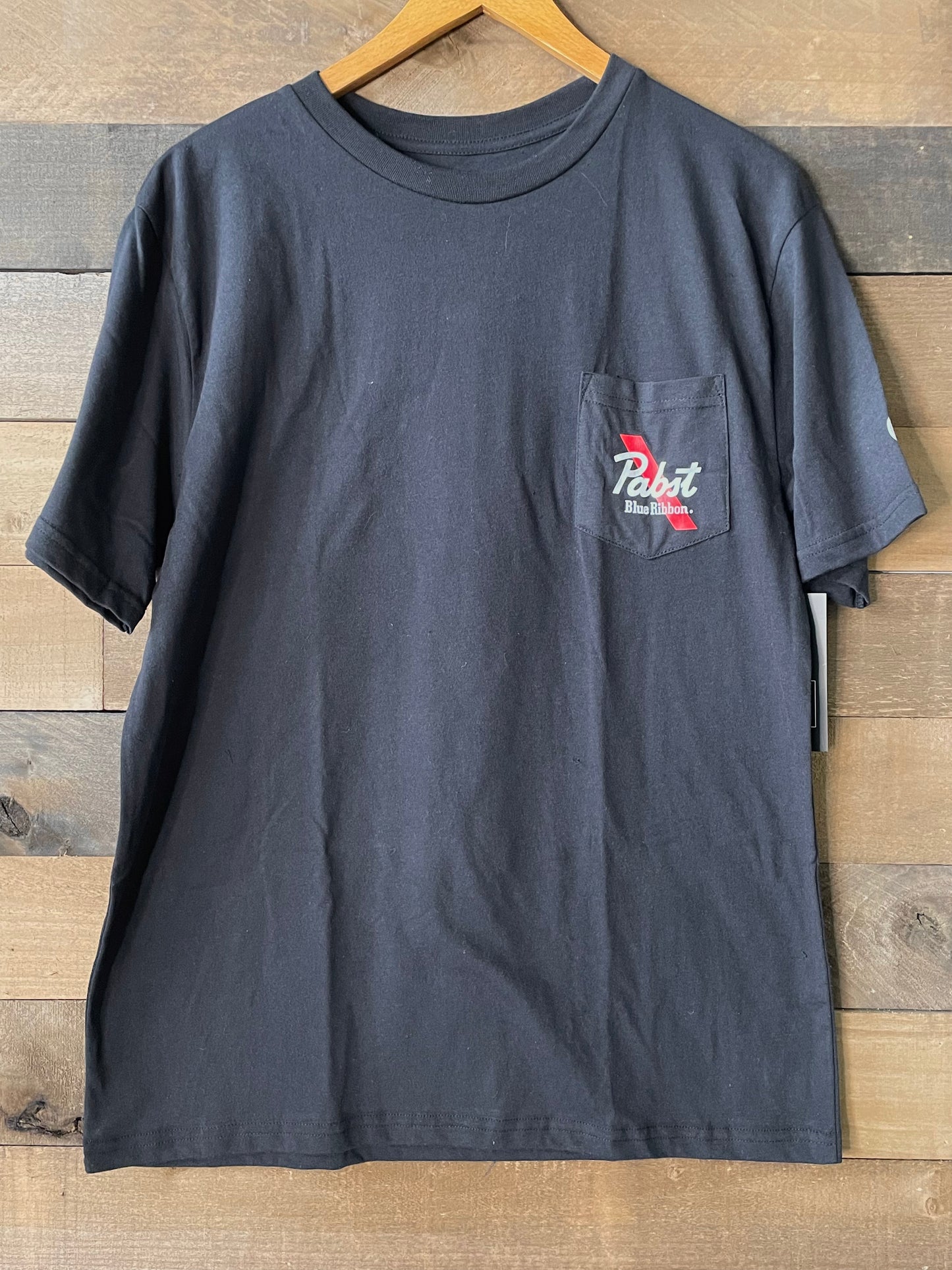 Final Sale ✨ Pabst Blue Ribbon Black Pocket T-Shirt