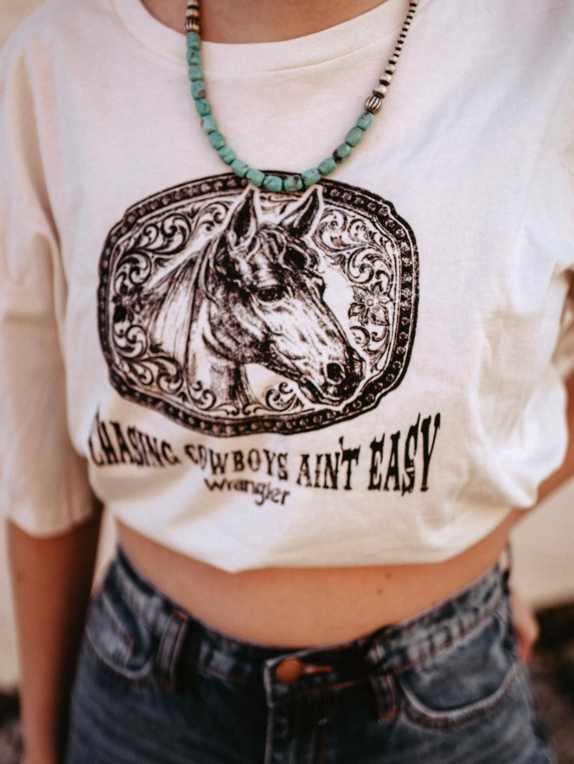 Chasing Wrangler Retro Crop T-Shirt