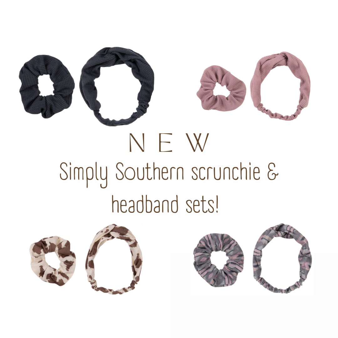 Waffle Scrunchy & Headband Set