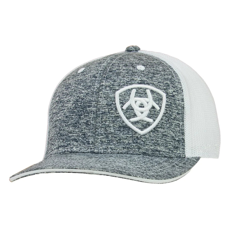 Ariat Heather Gray Shield Logo Flexfit SnapBack
