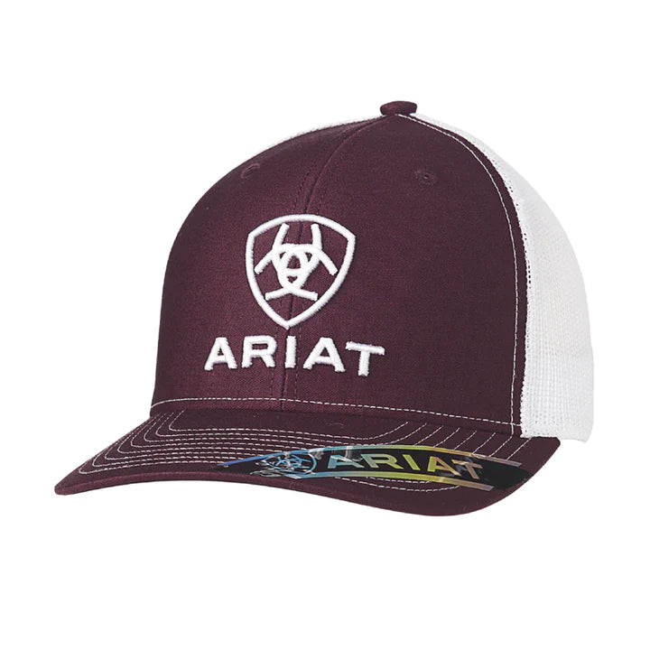 Ariat Burgundy/White Logo SnapBack
