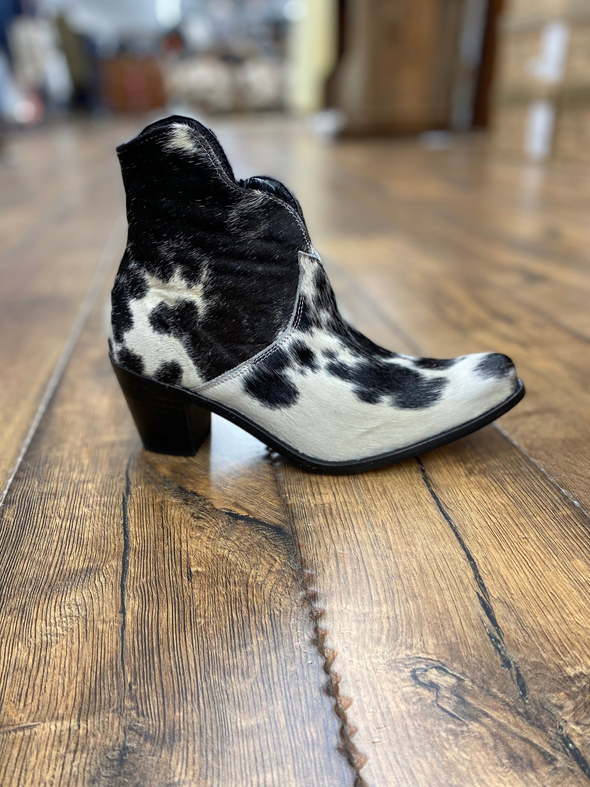 Agave sky hair on hide made in mexico ankle boots