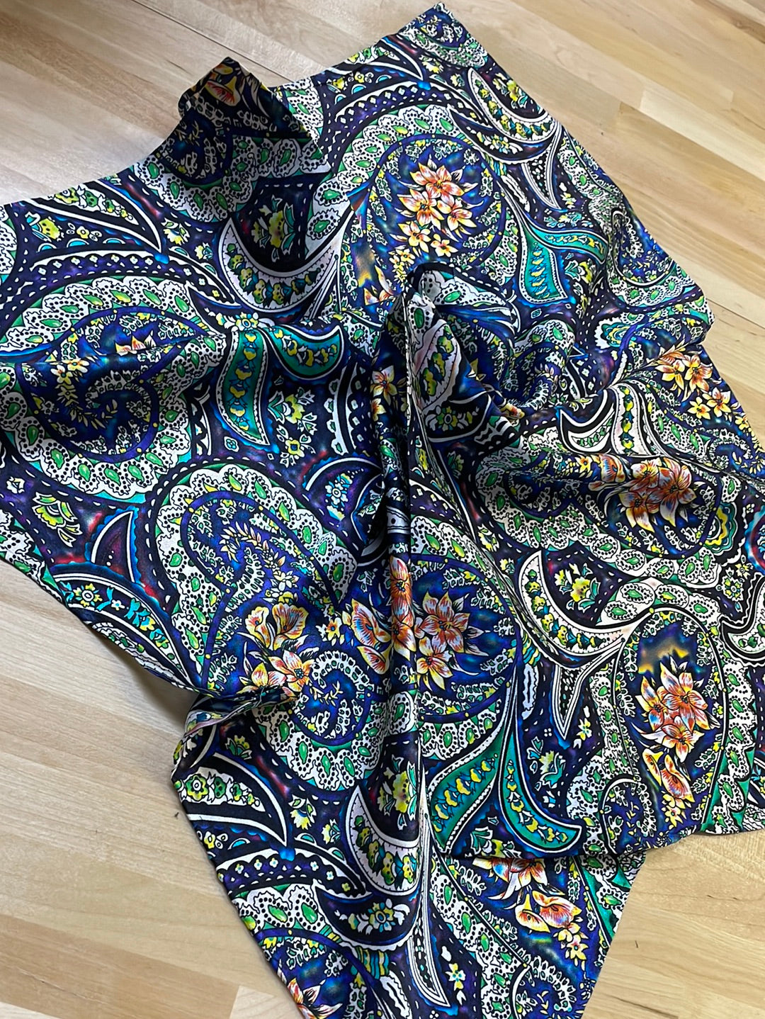 Floral Paisley Wild Rag - Half Size