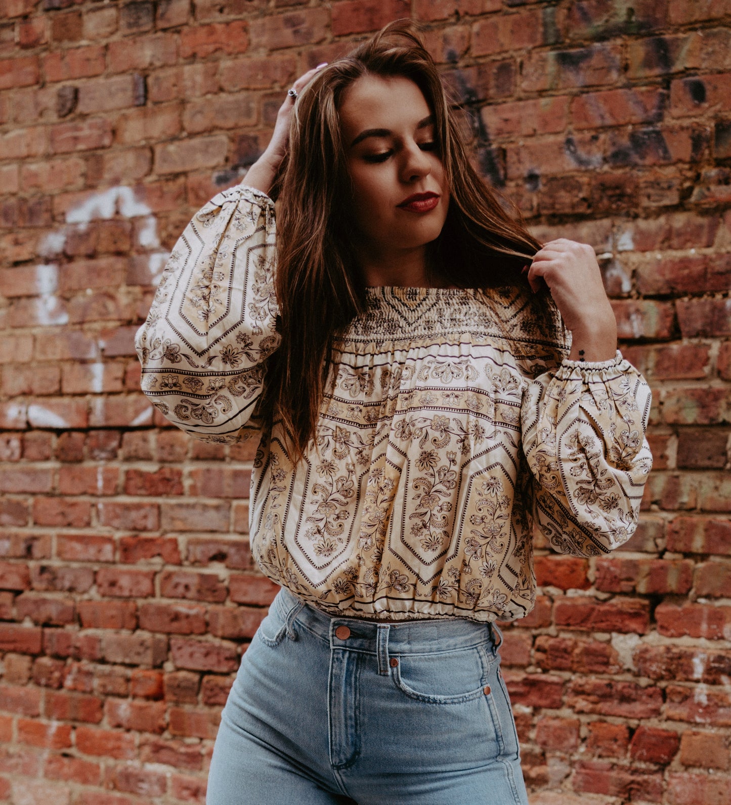 Final Sale ✨Wrangler Retro Women's Off The Shoulder Top