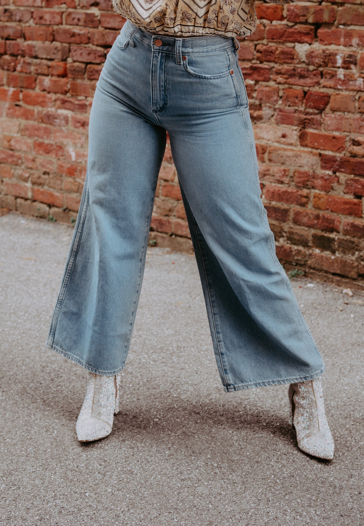 Final Sale✨ Wrangler Vintage cropped Wide Leg