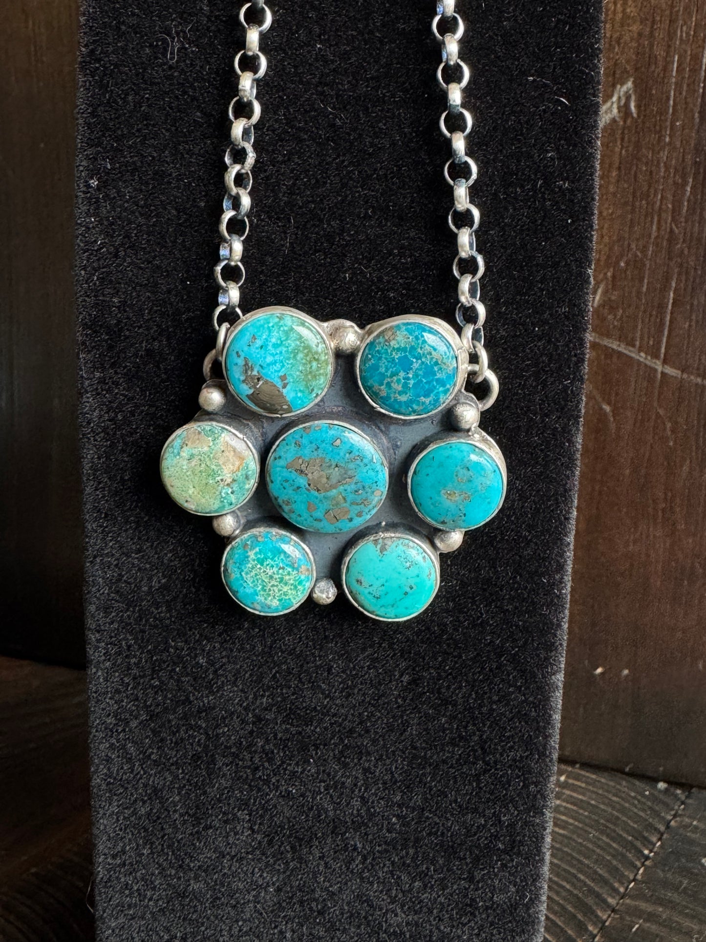 Authentic Isabella Turquoise Cluster Necklace