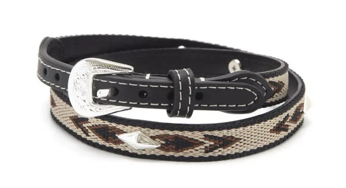 M&F Western Brown Embroidered Diamond with Concho Hatband