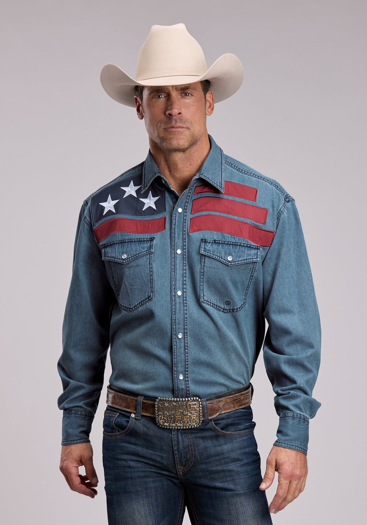 Roper Denim Stars & Stripes Shirt