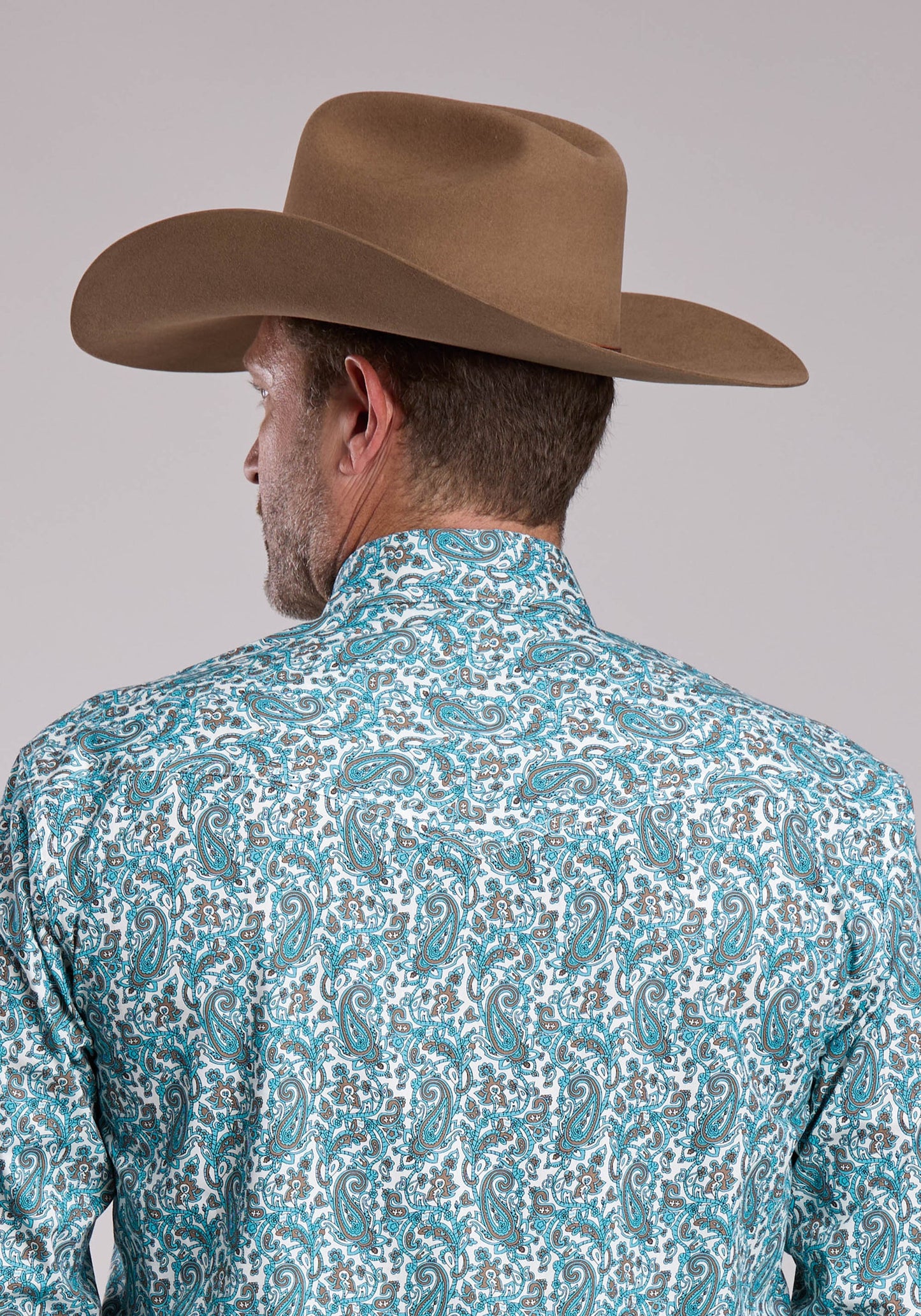 Roper Turquoise Paisley Shirt