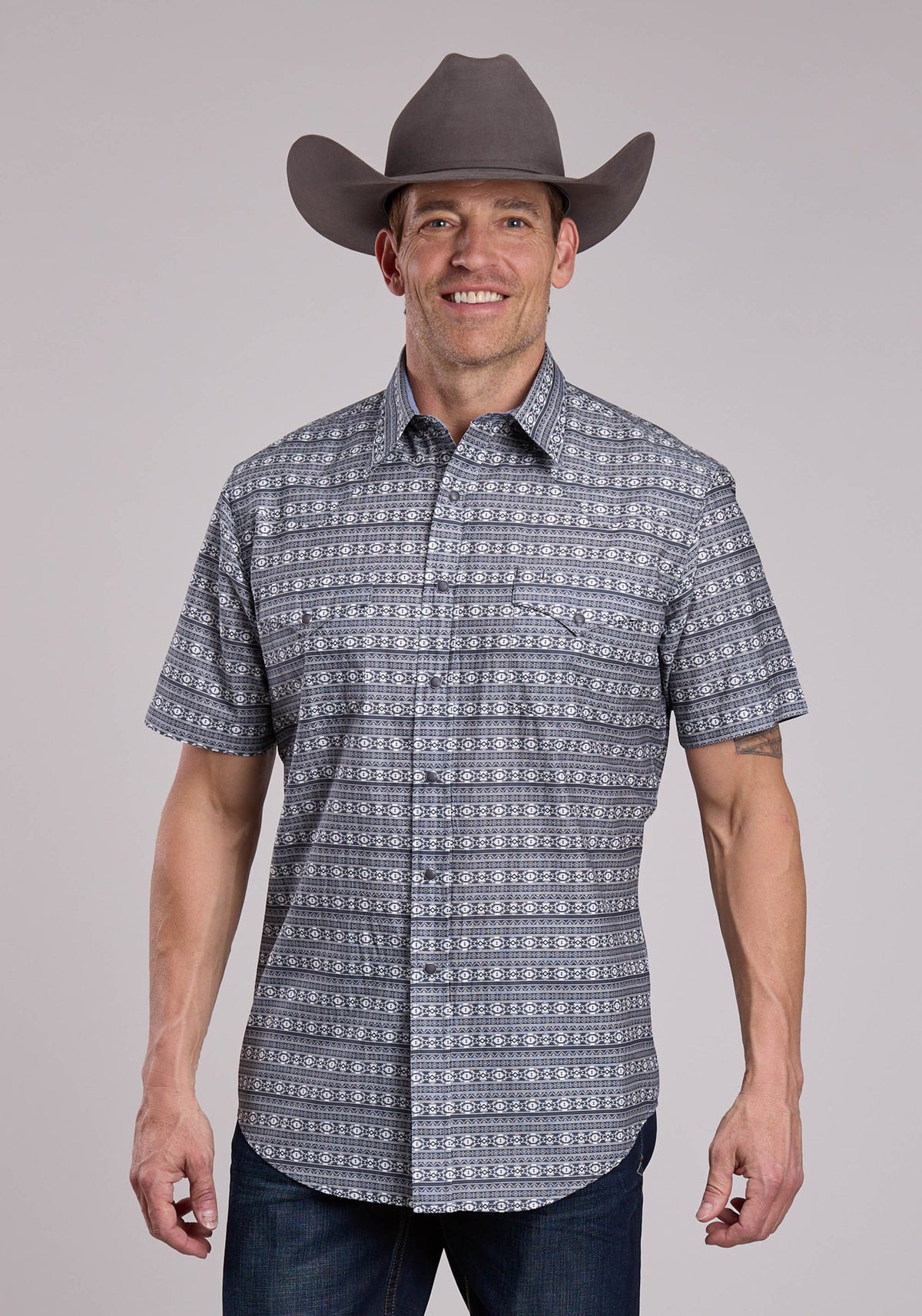 Roper Gray Aztec Shirt