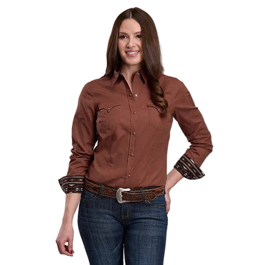 Roper Sienna Brown Women's Snap Up