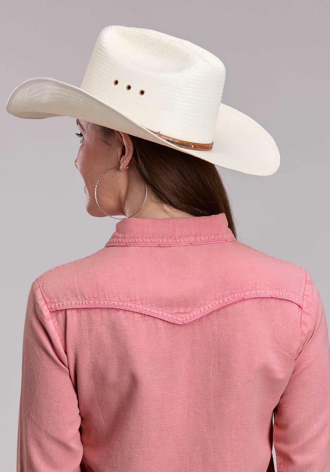 Rose Western Button Up