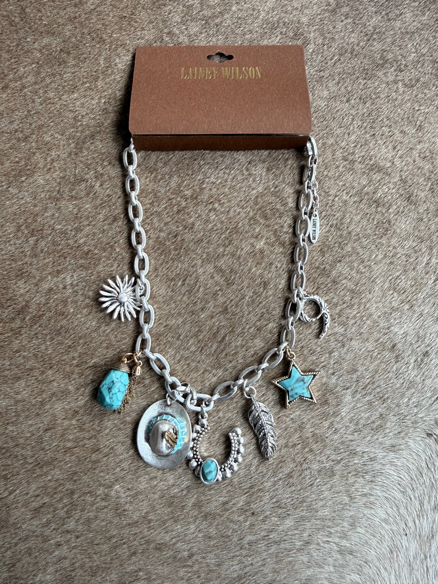 Lainey Wilson Western Chunky Charm Necklace