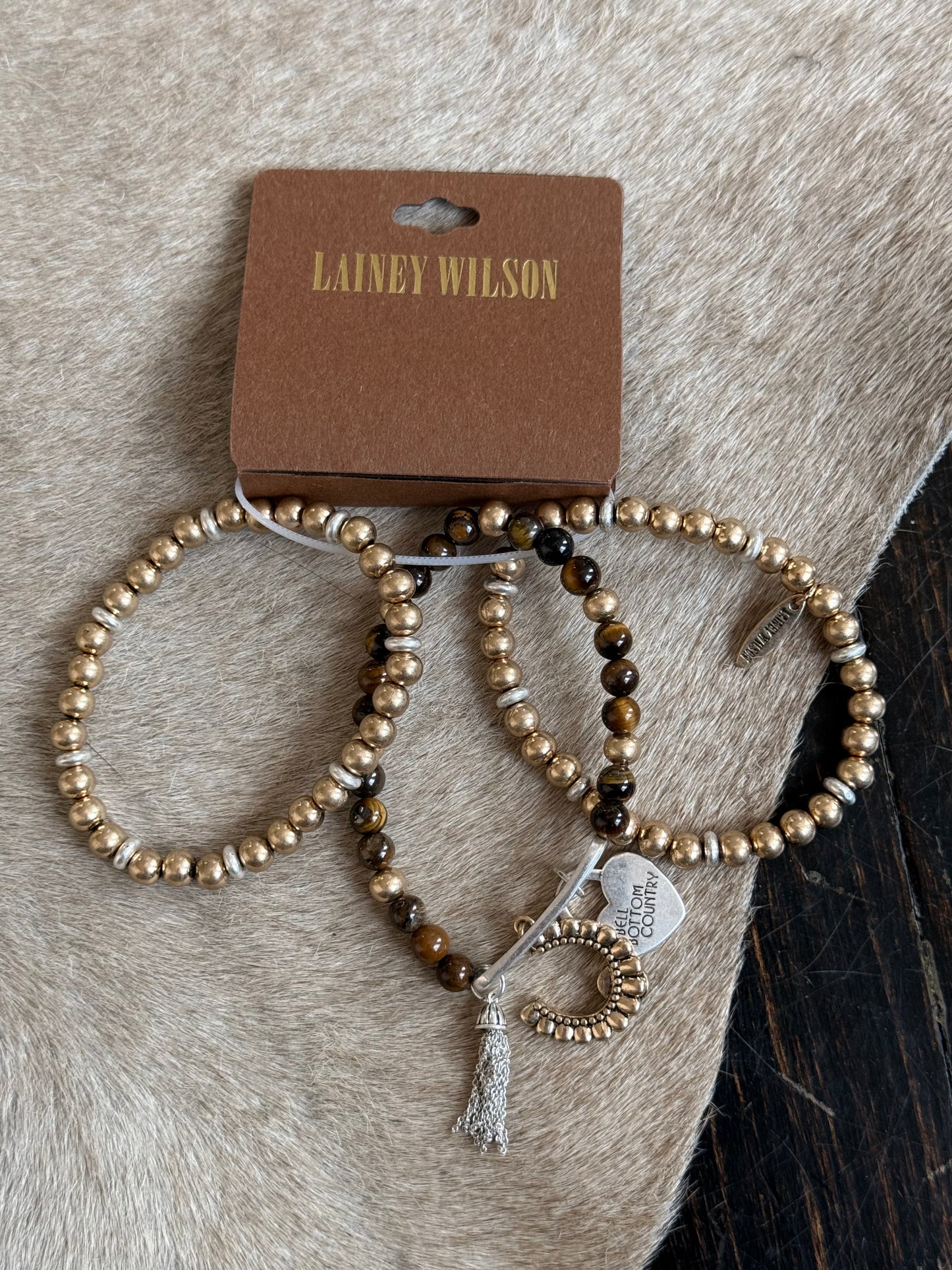 Lainey Wilson 3 Pack Western Beaded Bracelet Set
