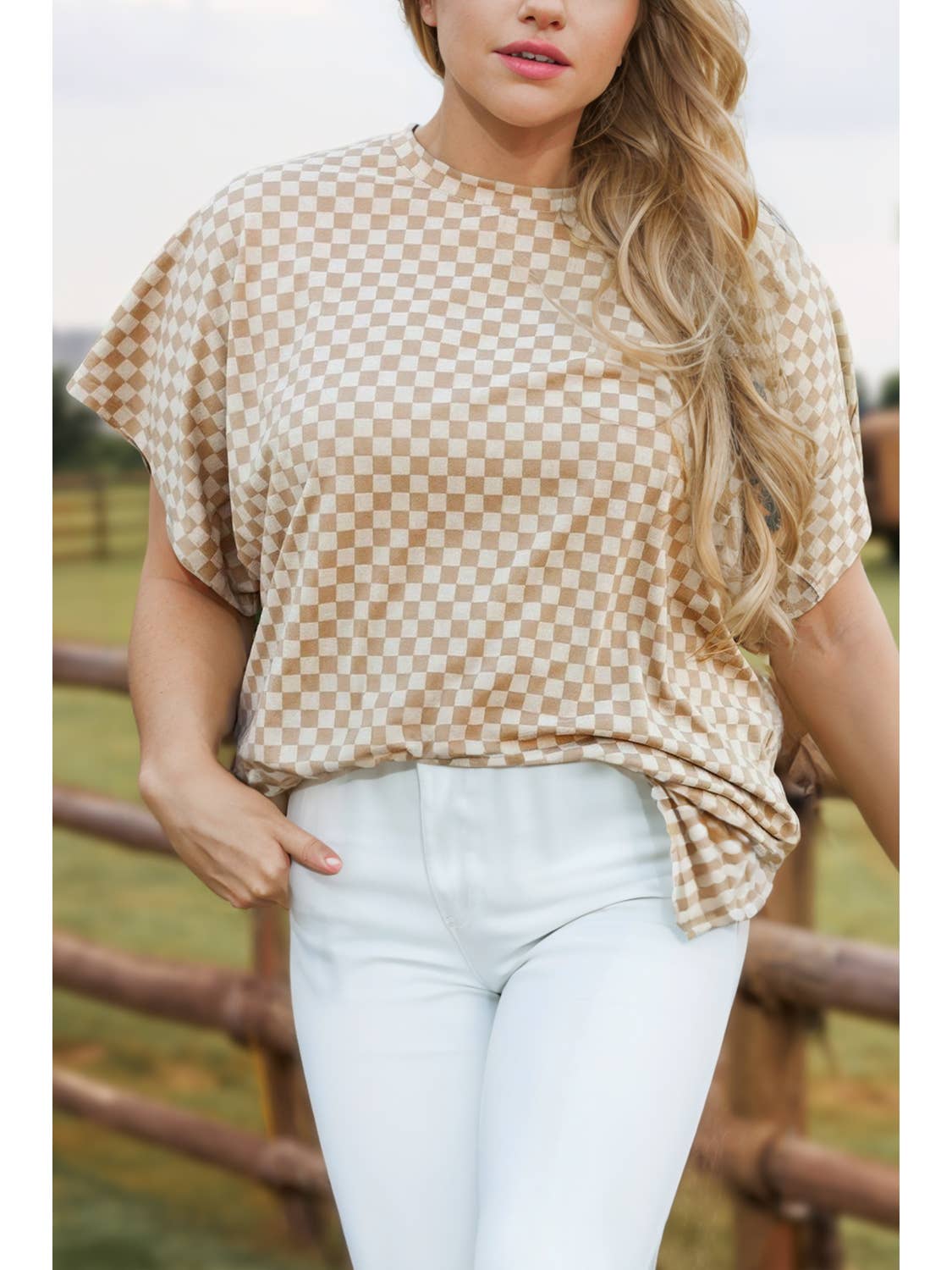 Checkerboard Plus Size Tee