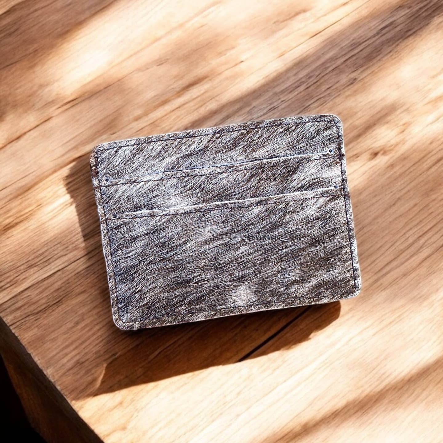 Black Cowhide ID Credit Card Wallet