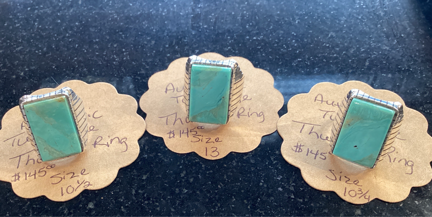 Authentic Turquoise Thunder Ring