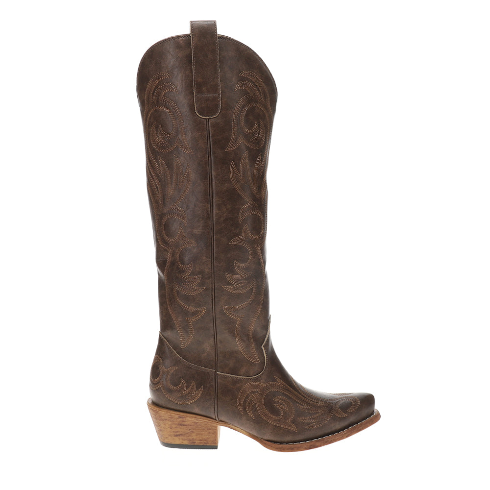 Roper Ryder Brown with All Over Embroidery Boots