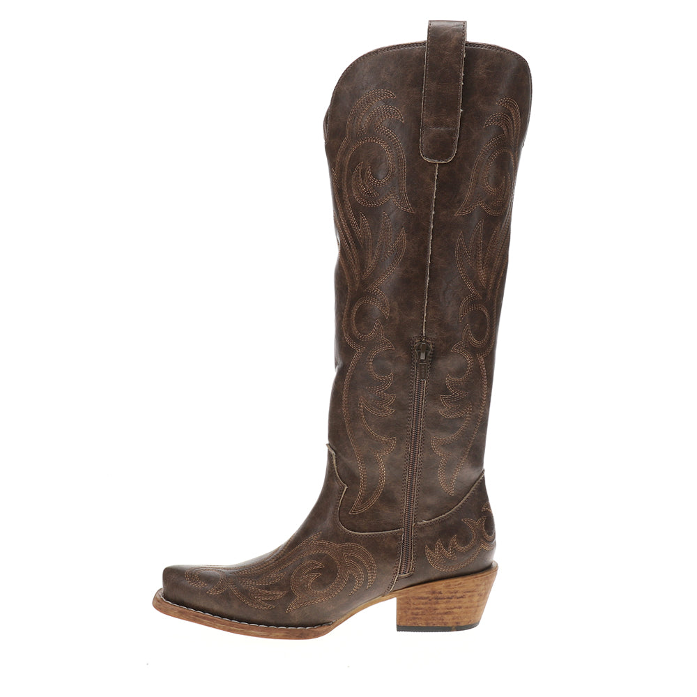 Roper Ryder Brown with All Over Embroidery Boots