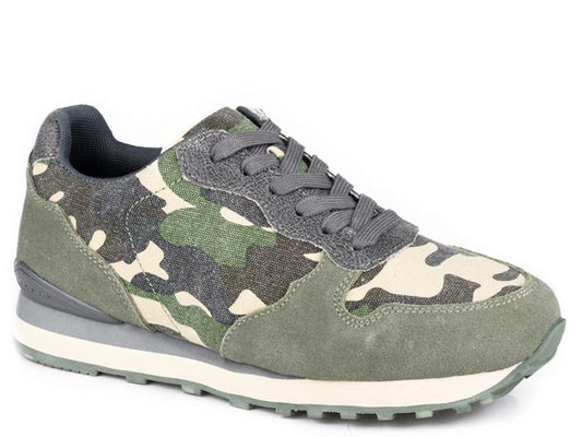 Women's Roper Green Cow Suede and Camo Print Casual Shoes