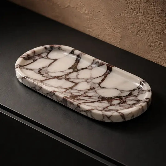 Calacatta Viola Marble Oval Tray