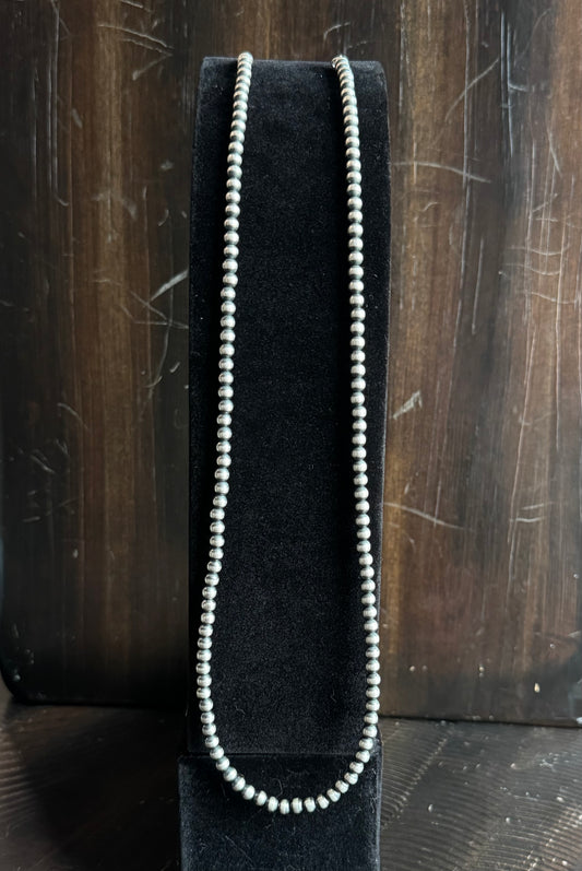 Authentic 5mm 24” Navajo Pearl Necklace