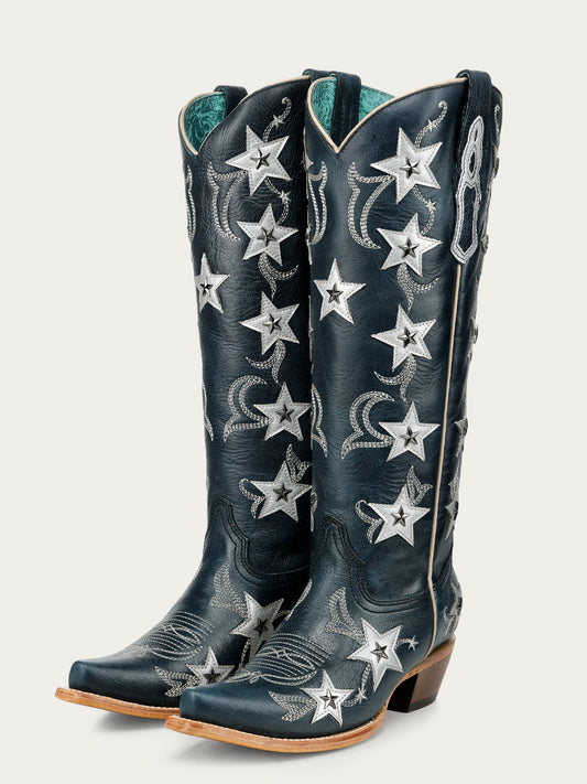 Corral Stars & Studs Navy Tall Boots