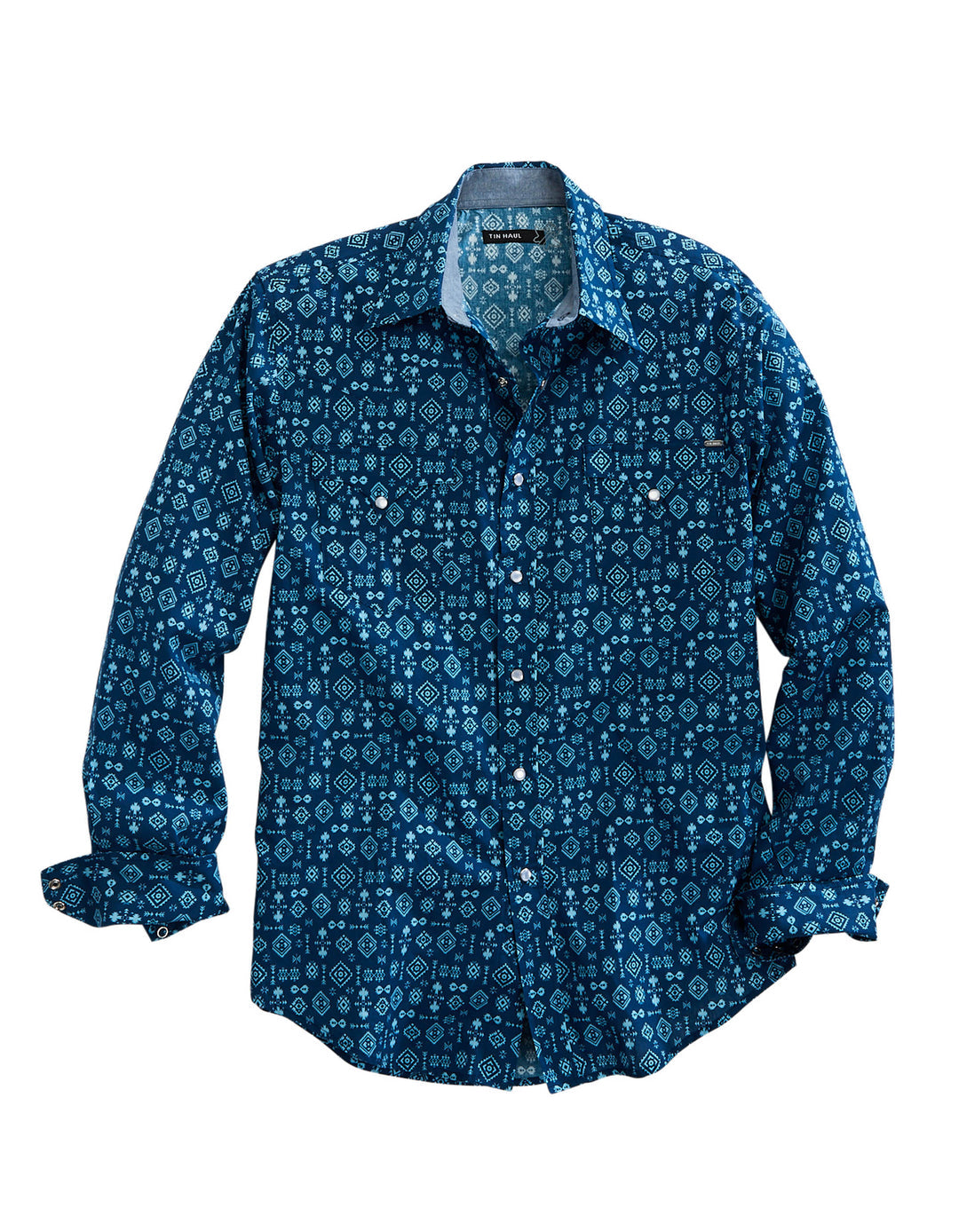 Final Sale ✨ Tin Haul 1954 Indigo Aztec Print Long Sleeve Shirt