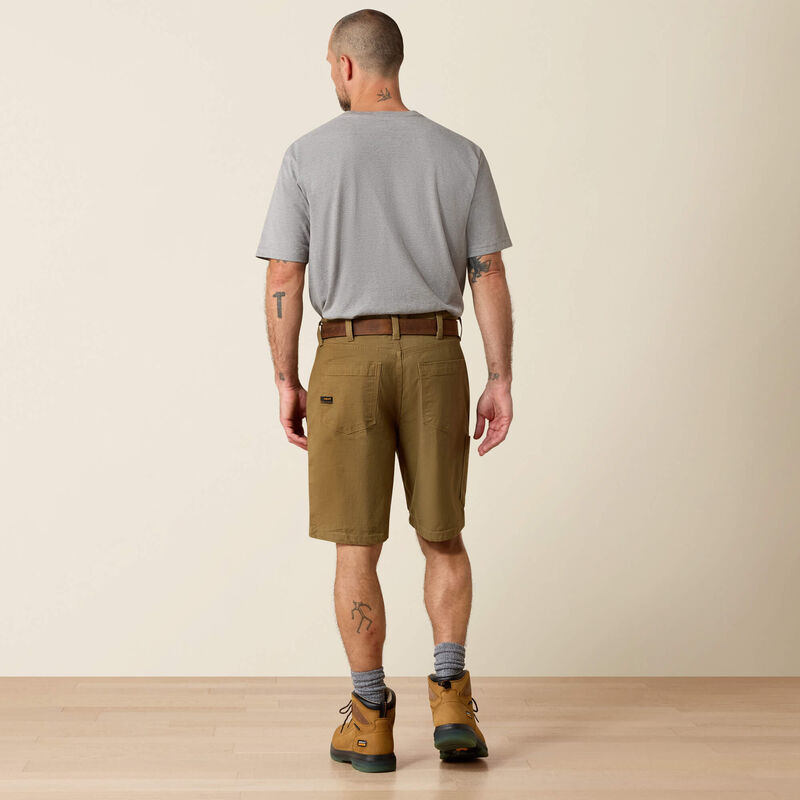 Ariat Rebar DuraStretch Made Tough 10" Short Field Khaki