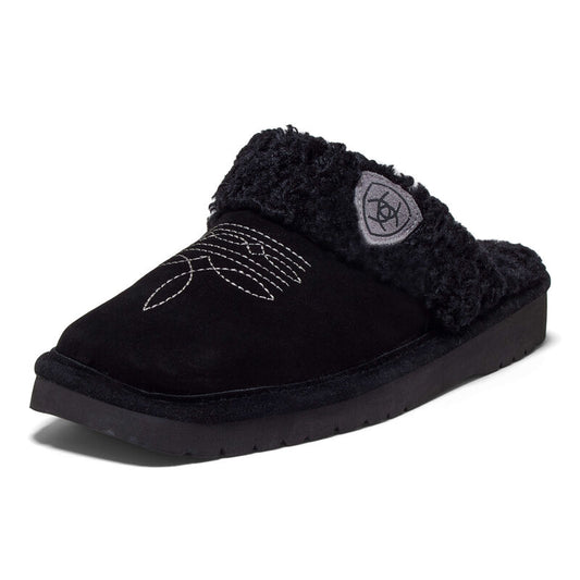 Ariat Jackie Square Toe Slipper Black Bootstitch