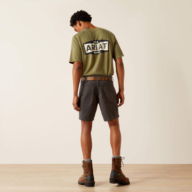 Ariat Rebar DuraStretch Made Tough 8" Short Rebar Grey