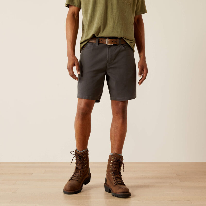 Ariat Rebar DuraStretch Made Tough 8" Short Rebar Grey