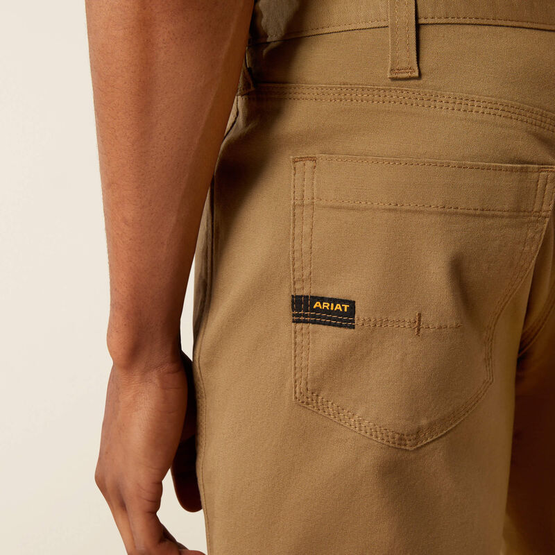 Ariat Rebar DuraStretch Made Tough 8" Short Field Khaki
