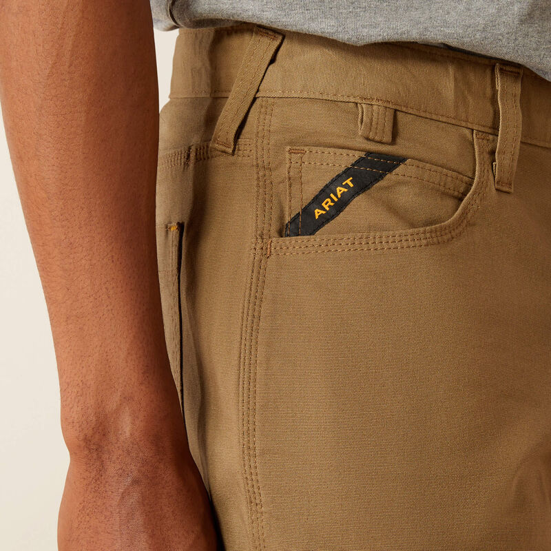 Ariat Rebar DuraStretch Made Tough 8" Short Field Khaki