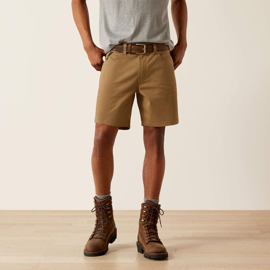 Ariat Rebar DuraStretch Made Tough 8" Short Field Khaki