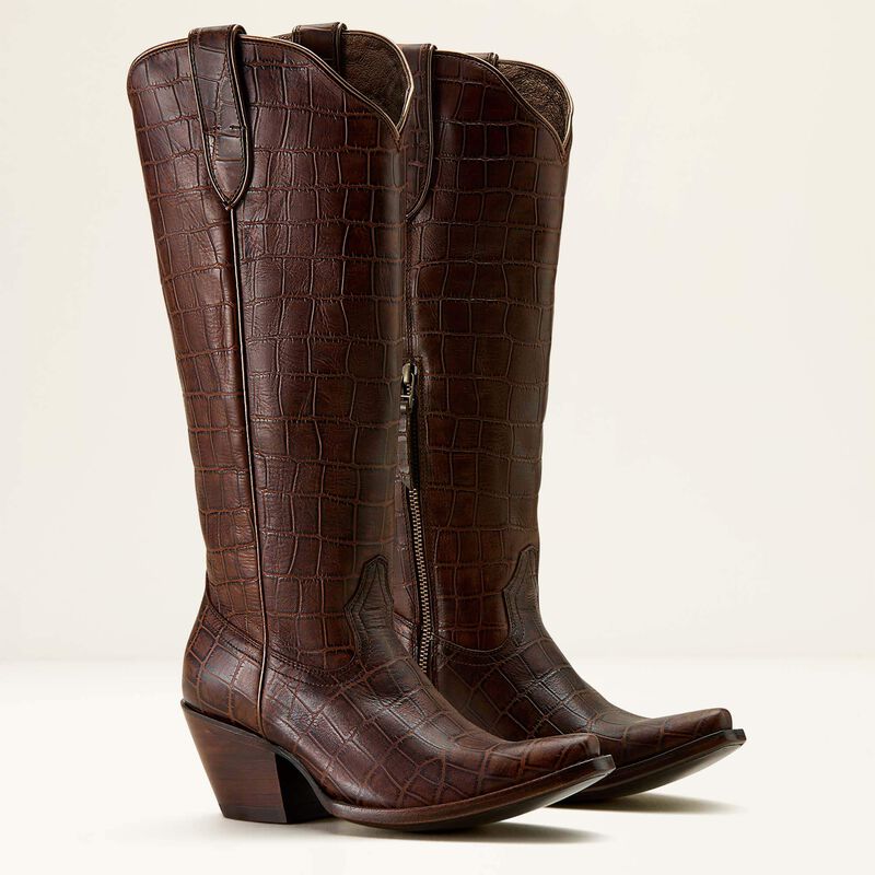 Ariat Casanova Espresso Croc Print Boots