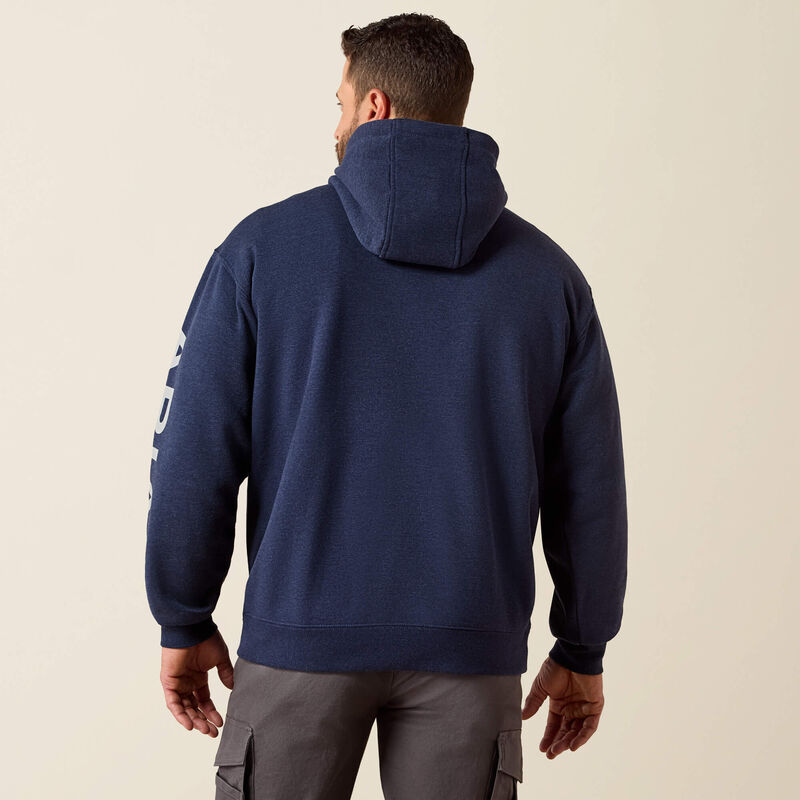 Ariat Rebar Lightweight Logo Hoodie Navy Heather/Alloy