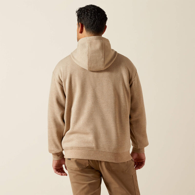 Ariat Rebar Lightweight Logo Hoodie Oatmeal Heather/Black