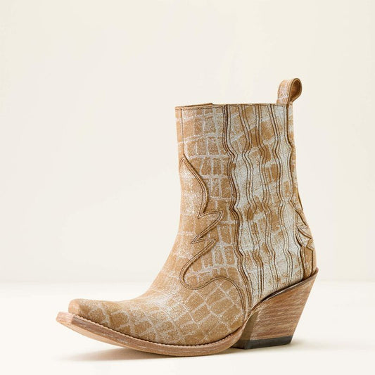 Ariat Jade X Toe Crema Croc Print
