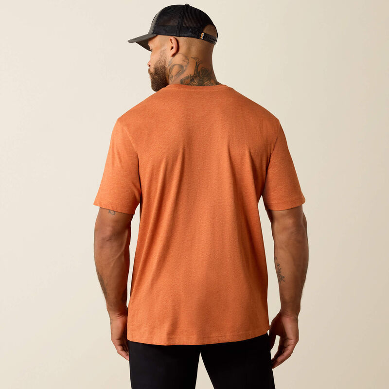 Ariat Rebar Cotton Strong Standard T-Shirt Sunset Orange Heather